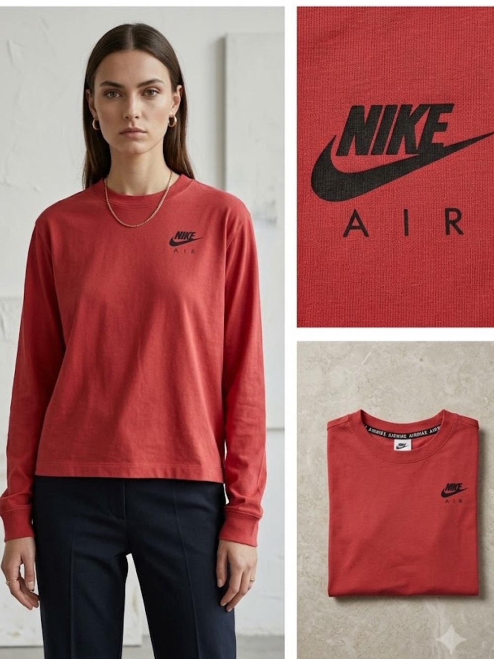 Nike Air Women’s Long Sleeve Shirt - Maroon